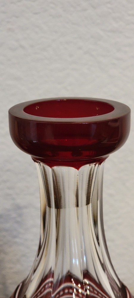 Waterford Crystal Clarendon Ruby Red Decanter & Stopper