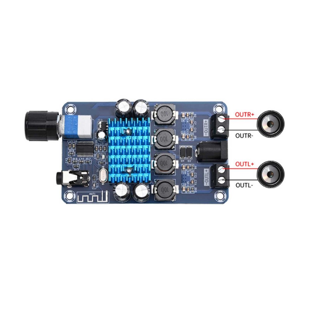 DC12-24V Digital Power Amplifier Board Class D Bluetooth 50W*2 Audio