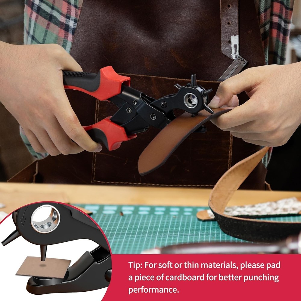 Multi-Function Revolving Punch Tool - Craft Kit with Easy Maintenance Features