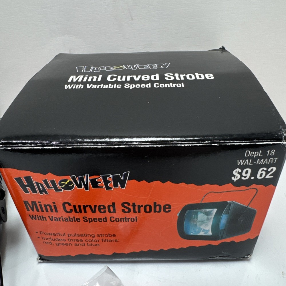 Mini Curved Strobe Light 1200-x Dance Party Halloween Variable Speed Control