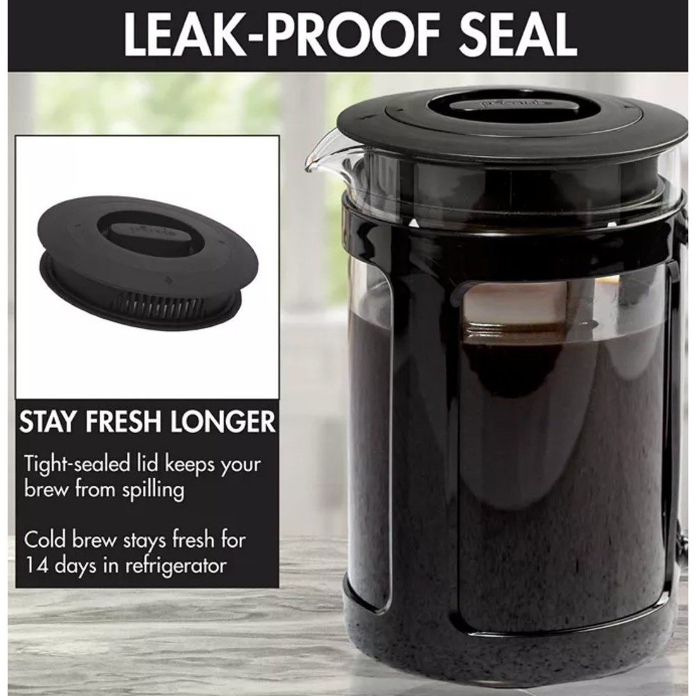 Primula Logan 1.6 qt. Cold Brew Coffee Maker with Protective Holder Filter