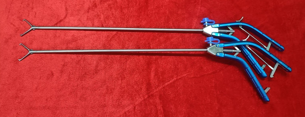 Laparoscopic Tenaculum Forceps 5mm Double Action Best Quality Reusable-2pc