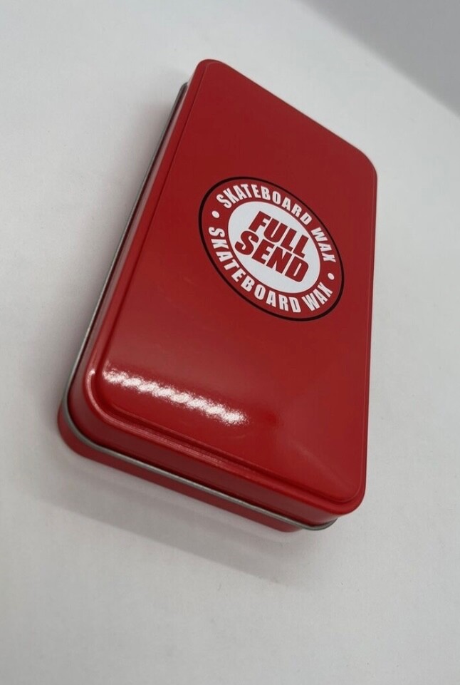 Nelk Boys June Drop Full Send Skateboard Wax with Solid Red Tin Case