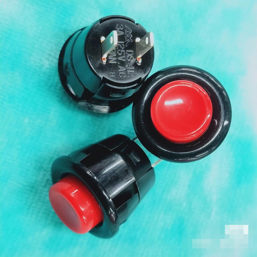 2PCS Reset Push Button Round Switch DS-412 3A 125VAC