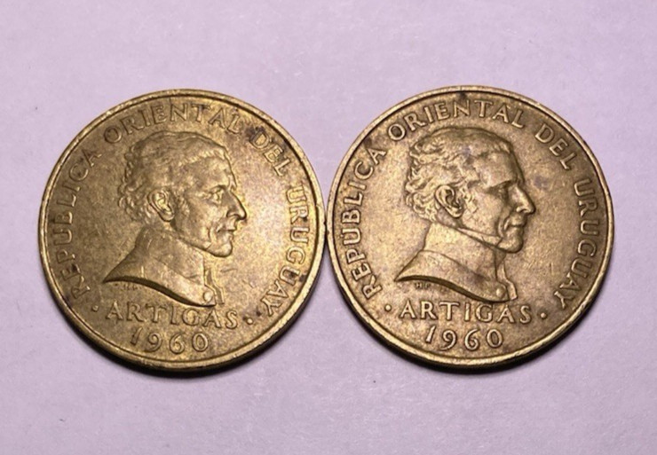 1960 Uruguay 10 Centesimos KM# 39