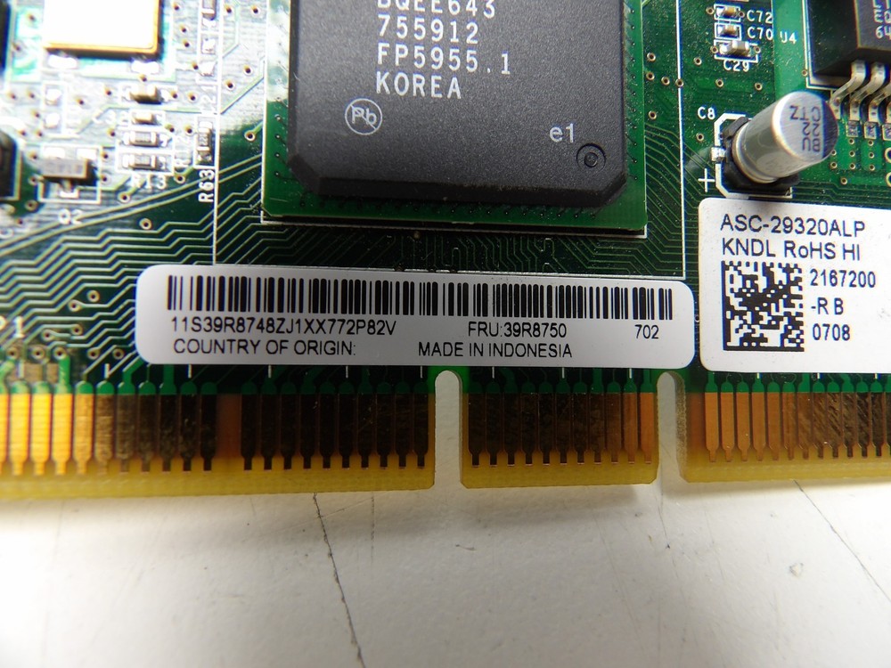 Adaptec 39R8750 AIC-7901XI RAID Controller High Profile Bracket