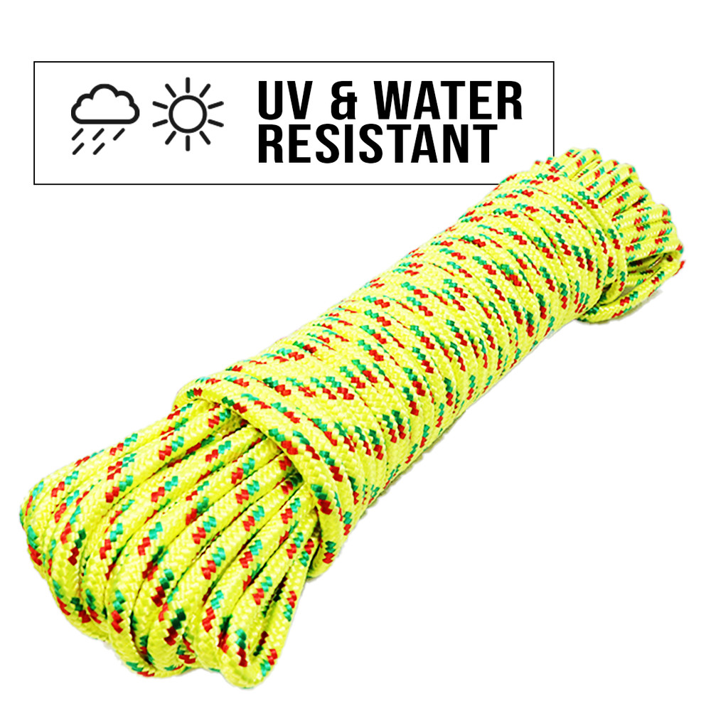 3/8" x 100' Utility Diamond Braided Polypropylene Multi Purpose Rope - BoxerTool