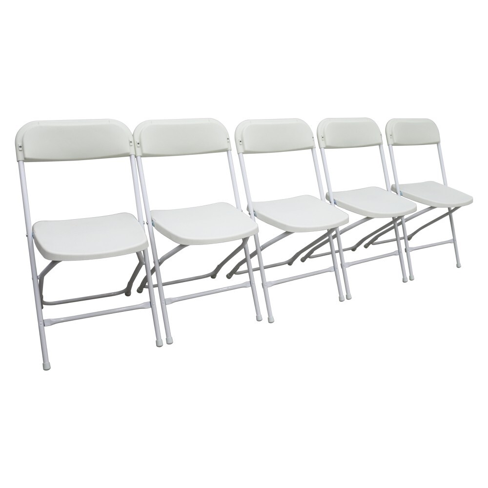 5pcs/set Commercial Folding Stackable Chairs Portable Plastic Chair Rubber Feet