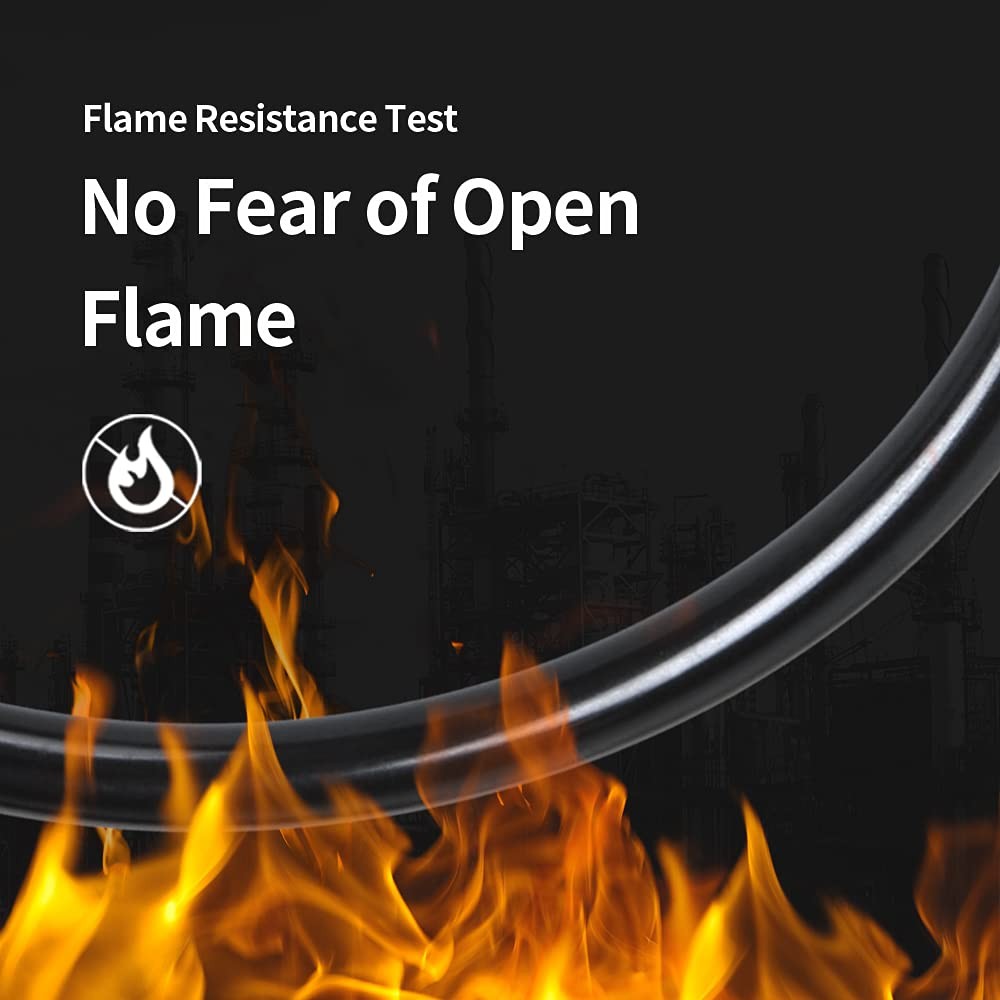 Pneumatic Tubing Black PU Air hose Pipe Tube Kit 6mm OD 4mm ID 39.4ft/12 Mete...