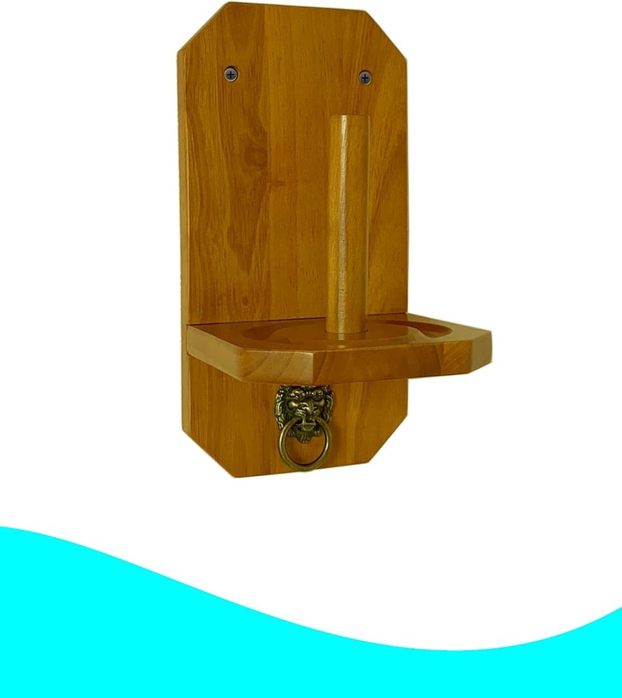 Wall Mounted Cone Chalk Holder, Pool Table Accessory, Solid Wood Classic Oak