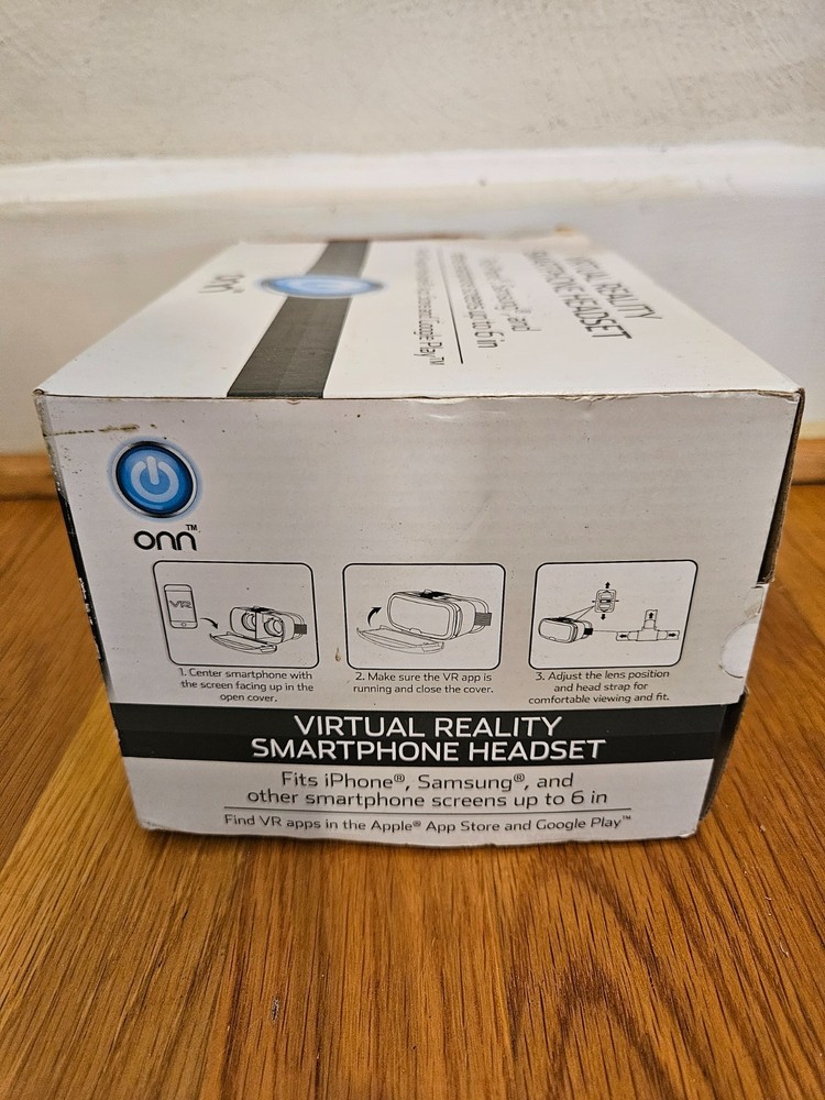 Onn Virtual Reality Smartphone Headset Fits Samsung, iPhone, Android