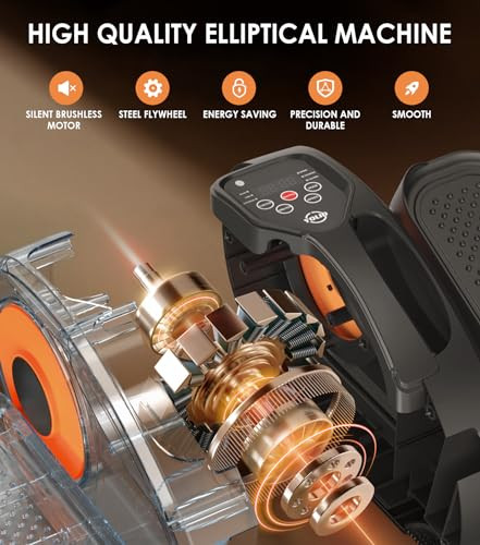 YOLID ET0001 Under Desk Elliptical Machine, 5 Adjustable Speed, Remote Control