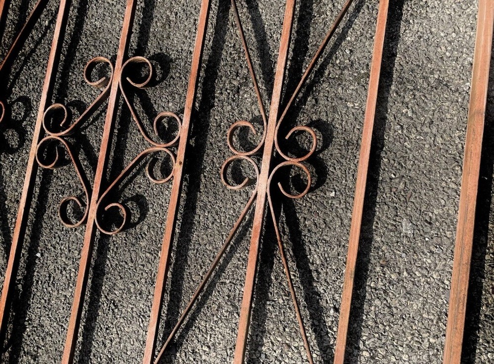 Antique Victorian Ornate Wrought Iron Gate