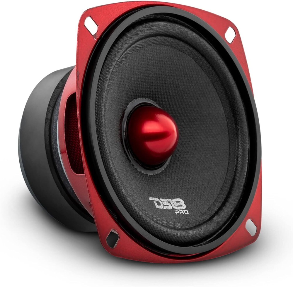 DS18 4x 4" Midrange Loudspeaker with Speaker Connector Adapter - 4 Speakers