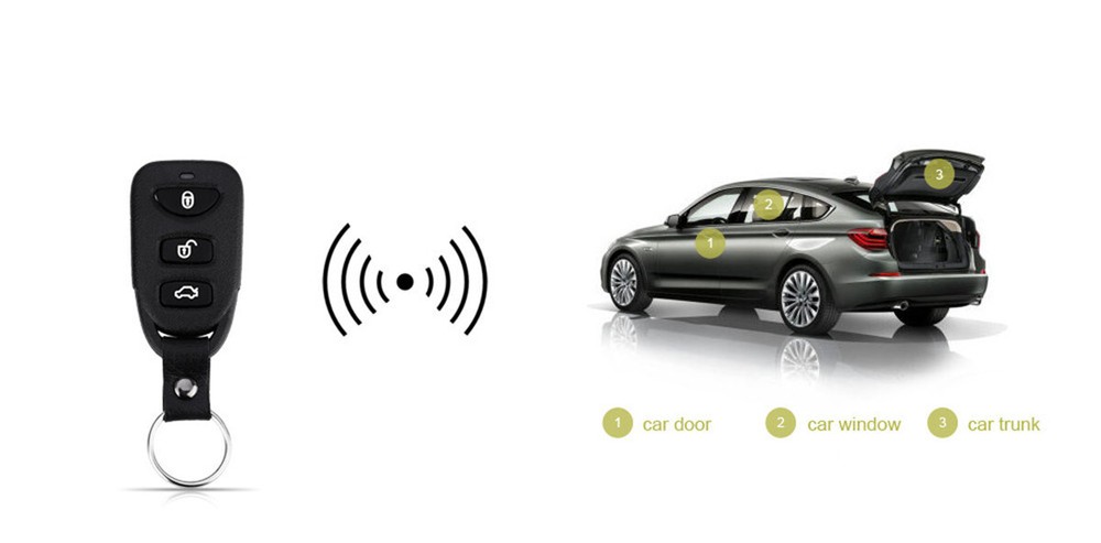 3-button Remote Control Lock Kit Keyless Entry Car Alarm System