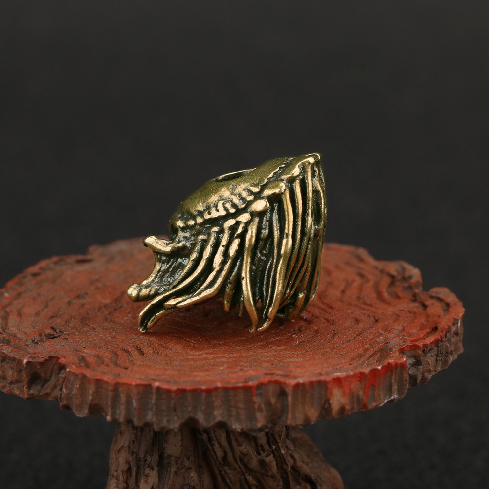 Solid Brass Helmet Pendant Figurine Small Statue Home Ornament Figurines
