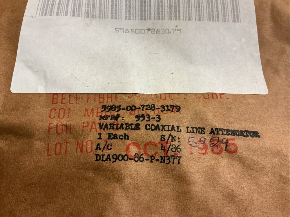 Weinschel Engineering 953-3 Sliding Attenuator