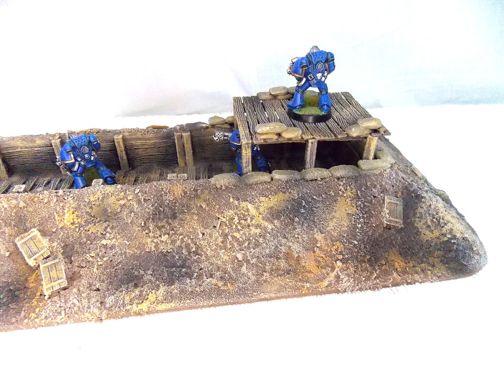 WARGAMING TERRAIN PAINTED TRENCH SYSTEM