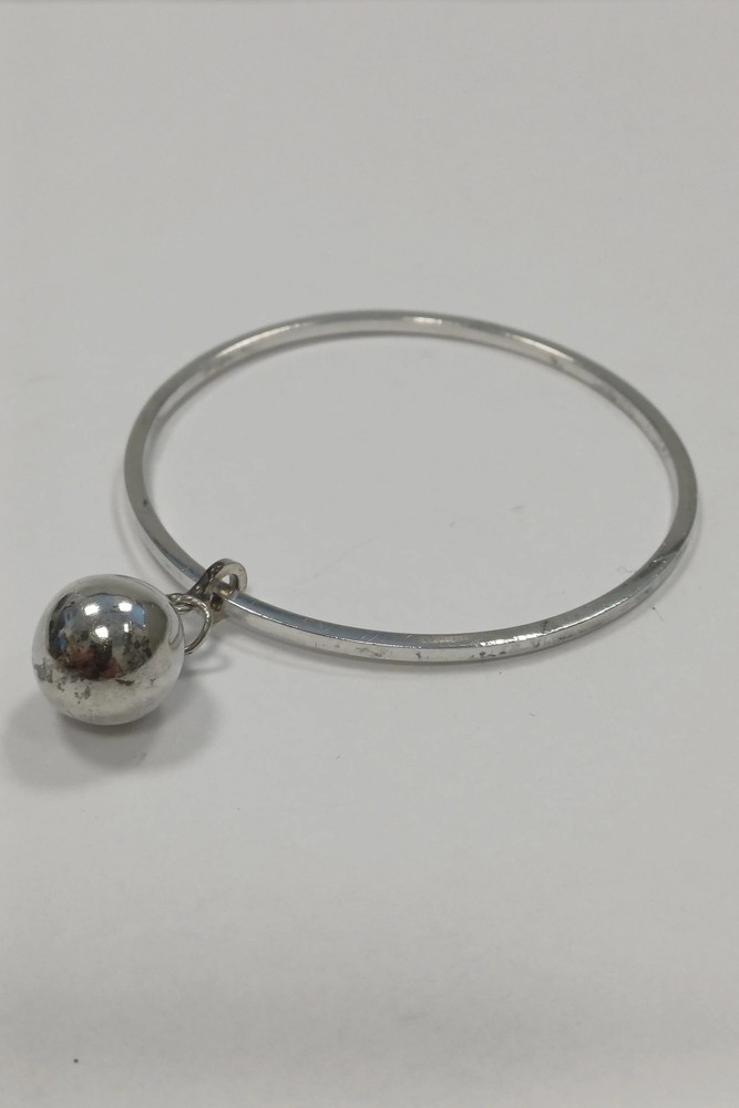 Aarre and Krogs Eftf. Sterling Silver Bangle with ball pendant