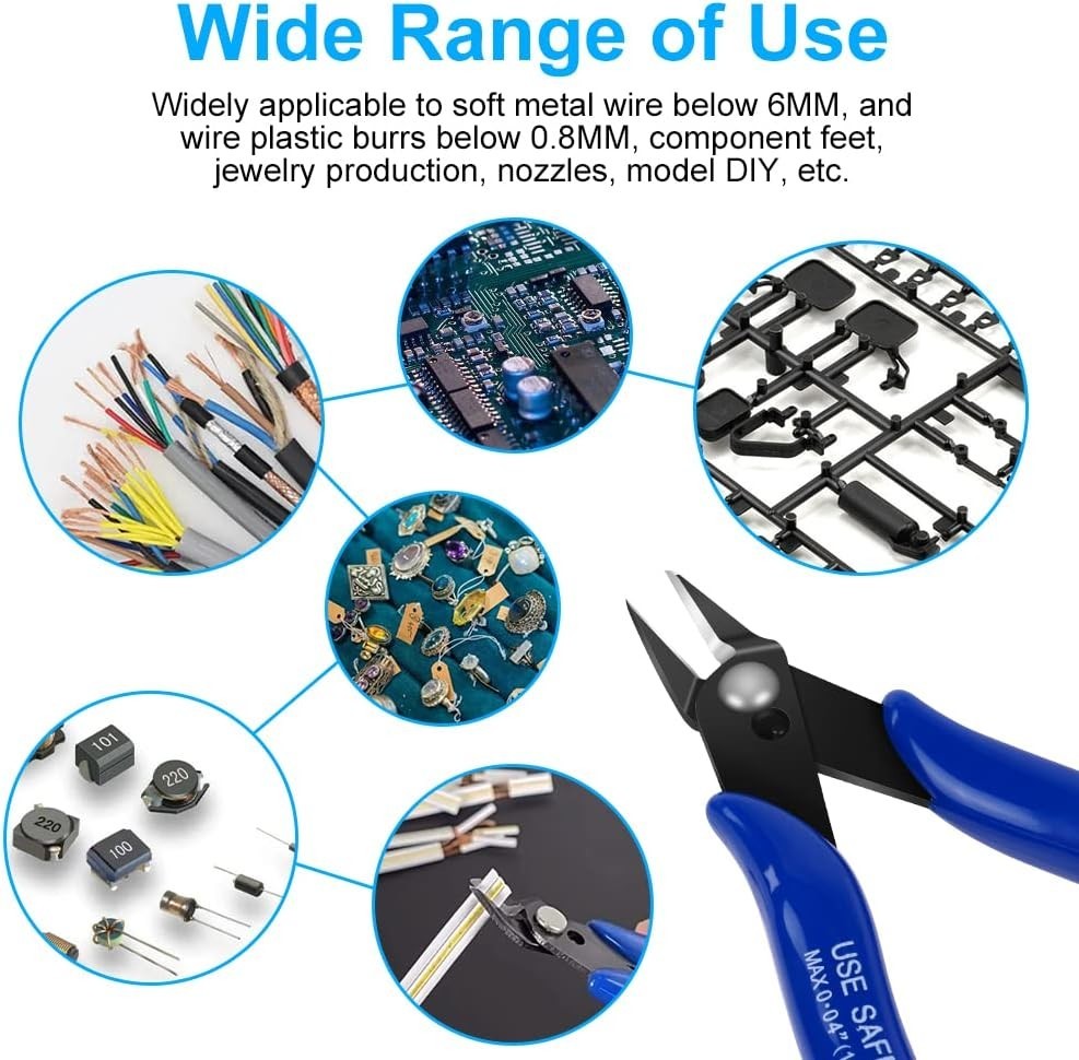 Heavy Duty Diagonal Cutters - Spring-Loaded with Safety Feature for Precision