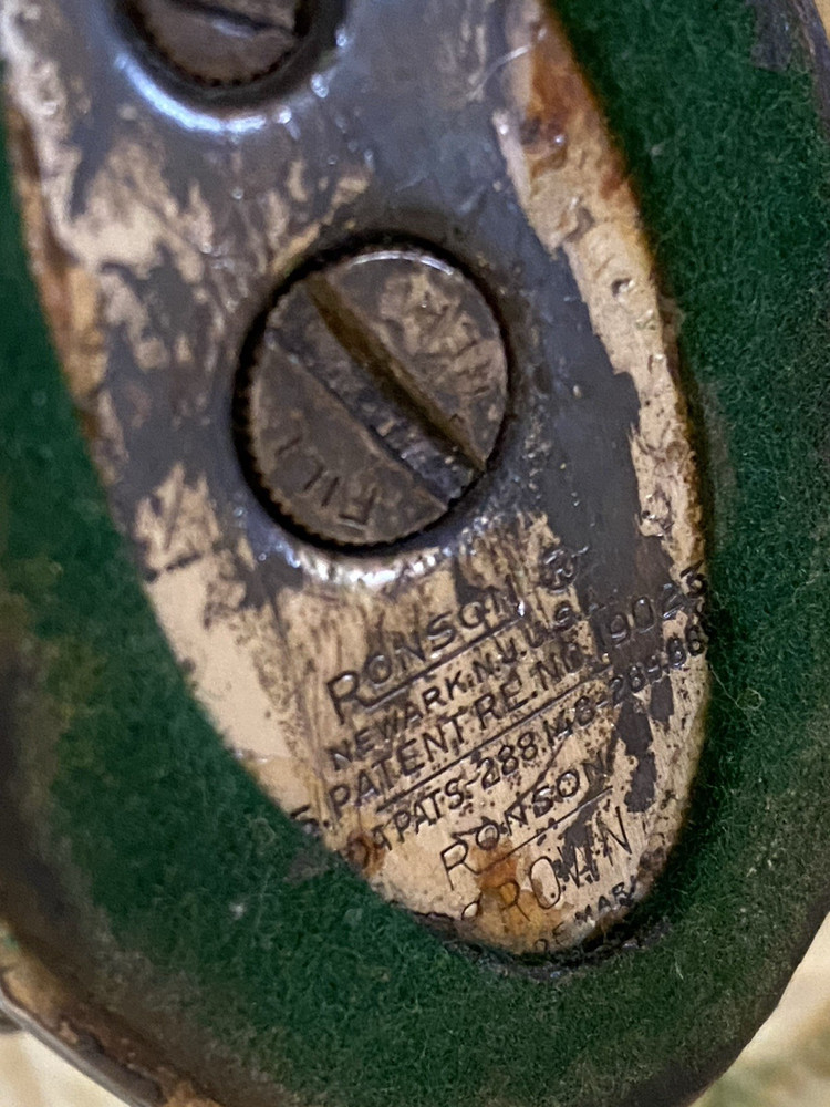 Vintage Ronson Crown Table Lighter Silver Plate 1950s