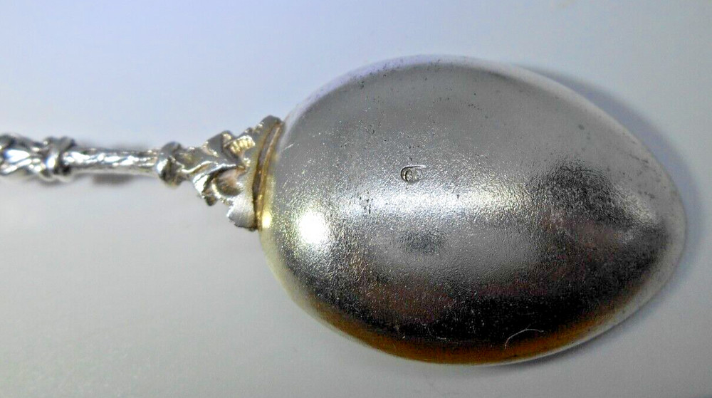 Antique Venice 800 Silver Spoon Enameled Bowl