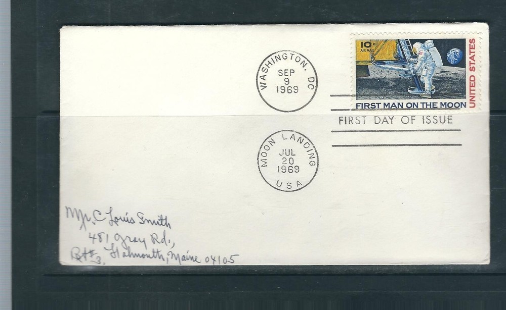 USA SC # C76 Moon Landing FDC . No Cachet