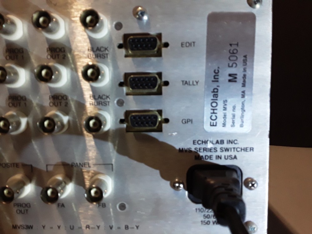 ECHOLAB SWITCHER - MODEL MVS-5 plus MVS MAIN FRAME and POWER