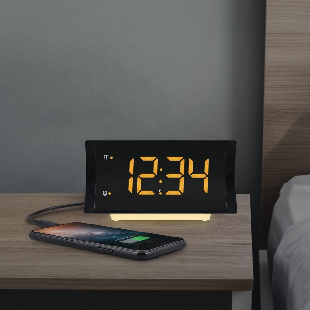 Digital Curved Alarm Clock