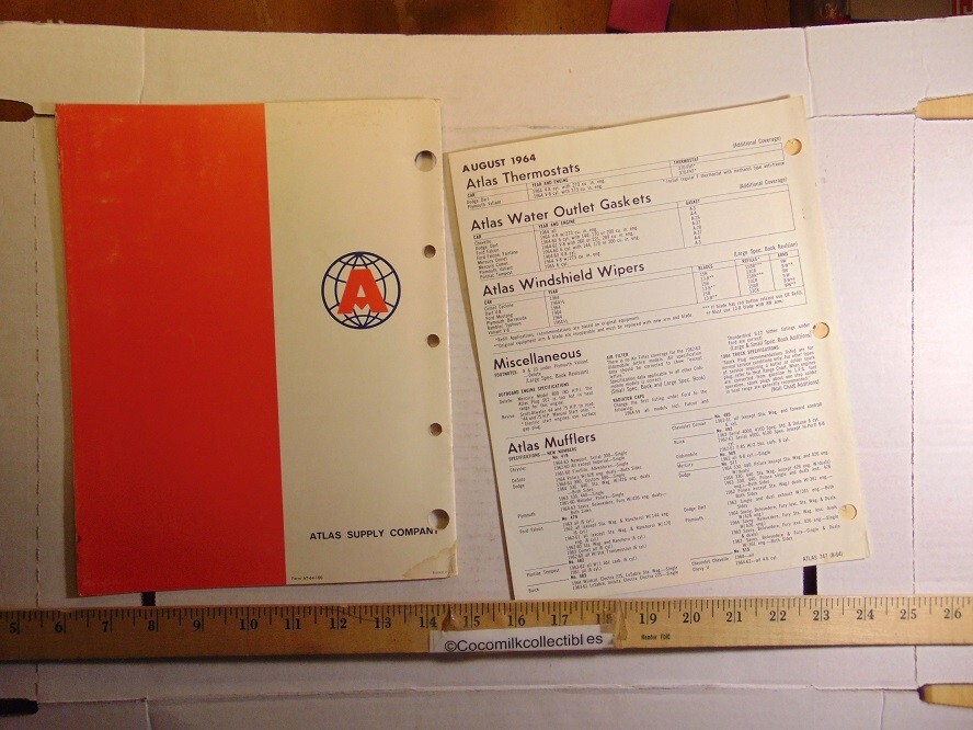 Vintage 1964 Atlas Shock Absorbers Load Boosters Manual & Specification Changes