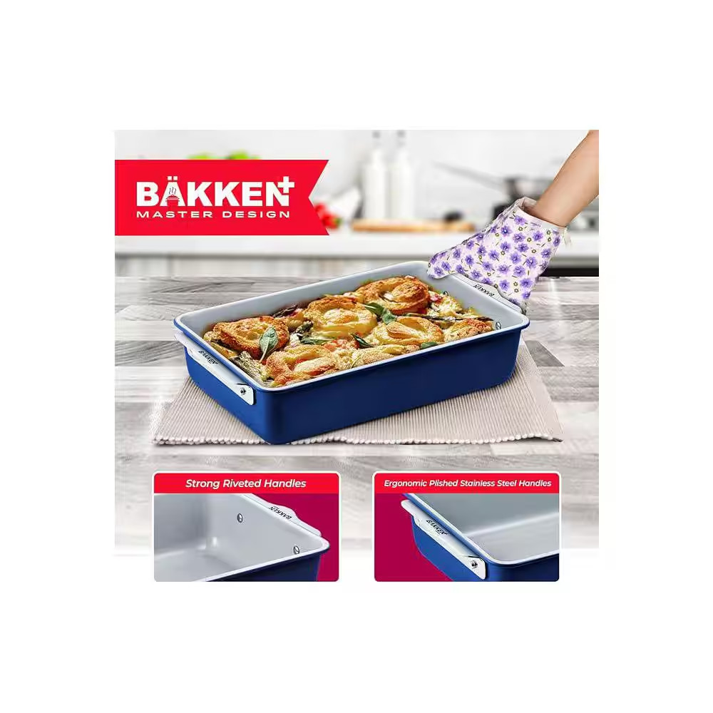 8-Piece Stackable Bakeware Set-Blue