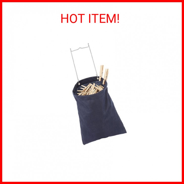 Whitmor Hanging Clothespin Bag Navy
