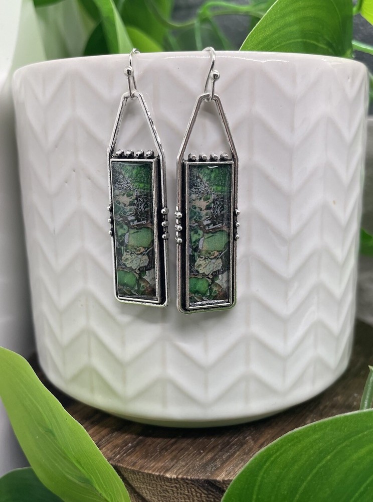 2” Silver-tone  Boho Pendant Dangle Earring Set  New Free Ship B4232