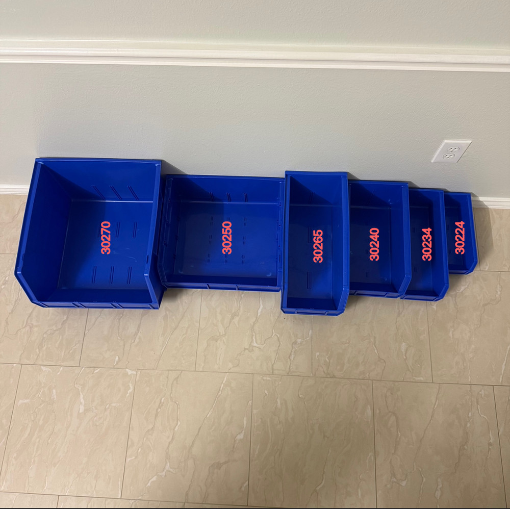 (2 Pack) 30234 AkroBins 15" x 5.5" x 5" Plastic Stackable Storage Container