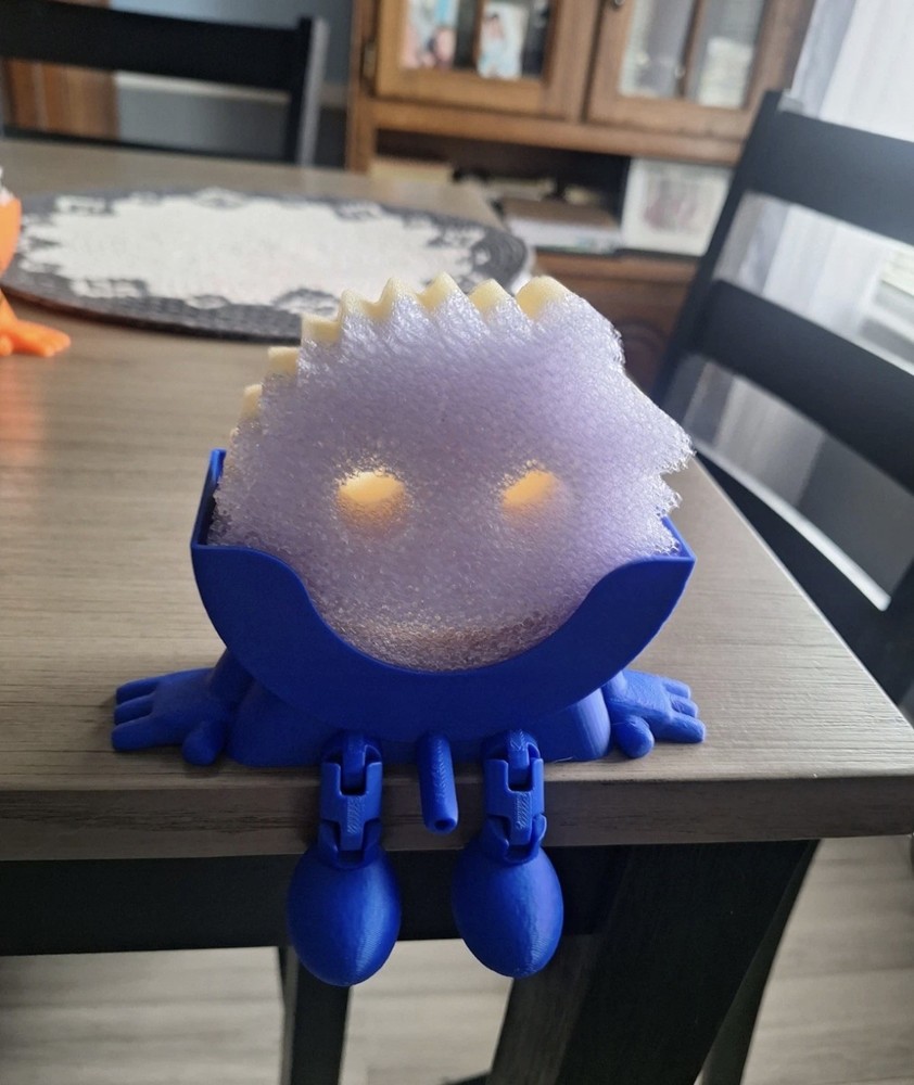 Sponge Holder 3d Printed, Kitchen Decor, Moveable Legs. 3D print LT.