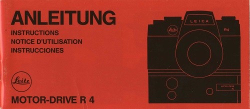 Leitz Motor-Drive R 4 Instruction Manual multi-language