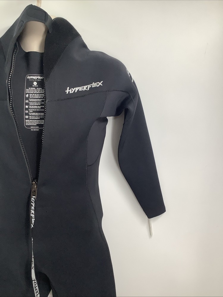 HyperFlex Men's 3/2 mm VYRL Chest Half Zip Black Wetsuit Size Medium