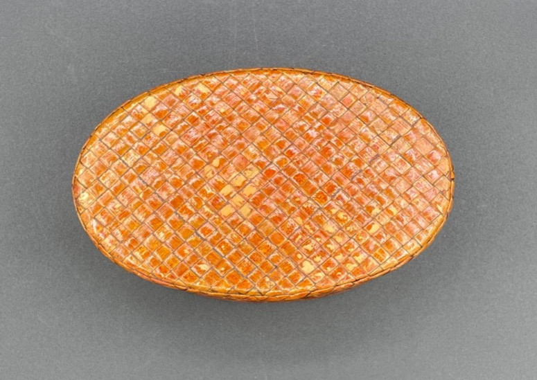 Woven Rattan Nesting Oval Boxes/Baskets With Lids, Set of 2,