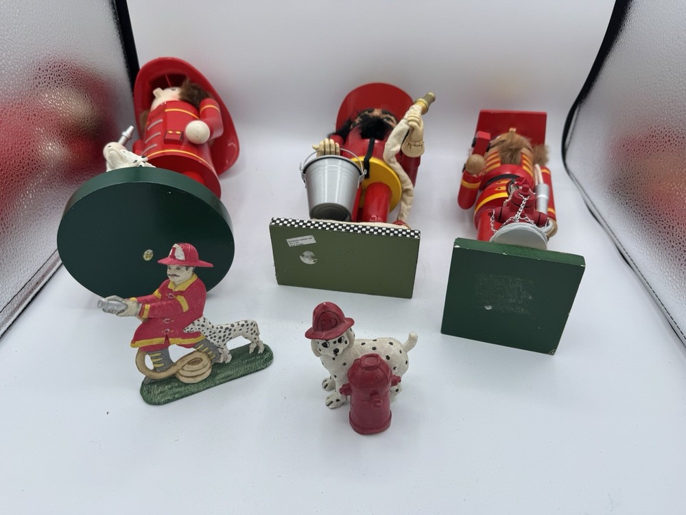 Fire Fighter Nutcracker Bundle Deal Of 5 Items