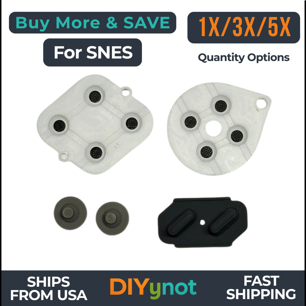 Silicone Button Pads For Super Nintendo SNES Controller Replacement 5pcs Set