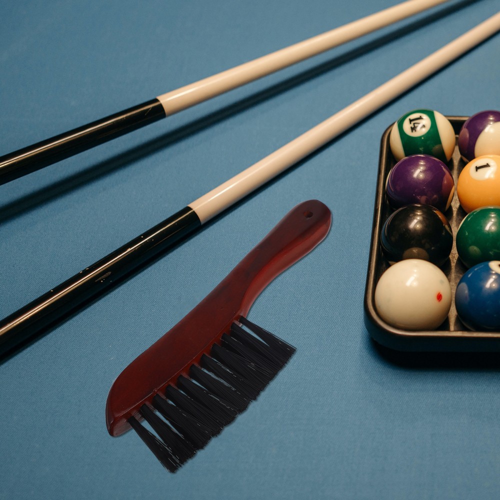 Pool Table Brush Cleaning Tool Wooden Handle Billiard Table Sweeper Accessory