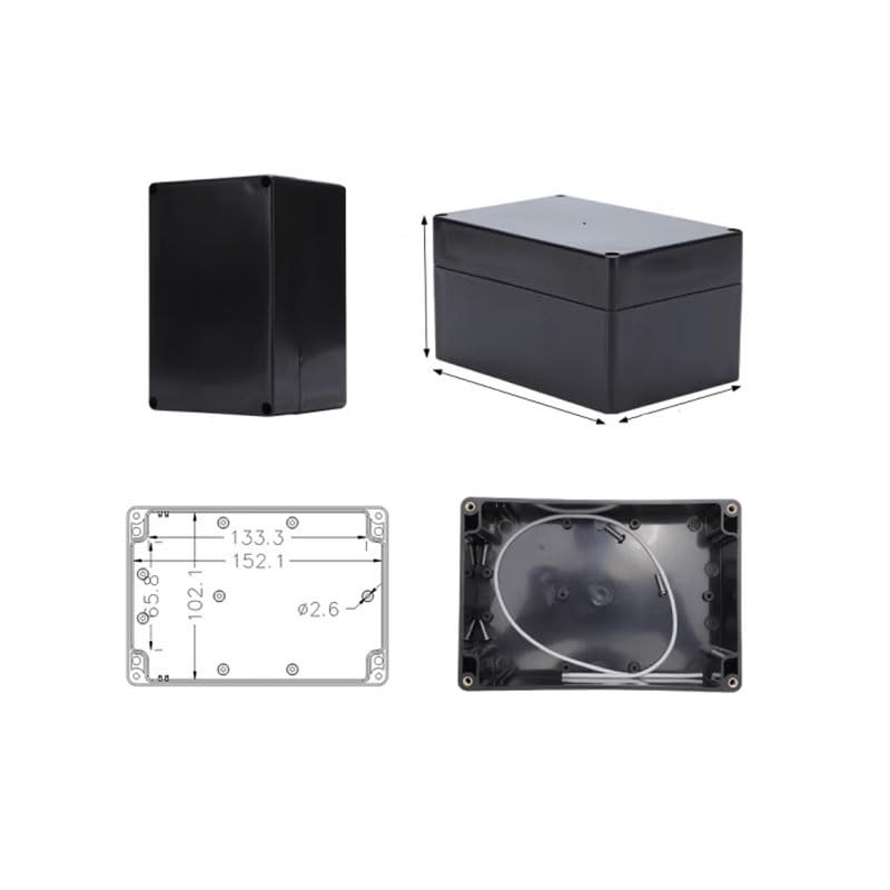 High-Quality Junction Box for Electronics - Durable ABS Construction, Black