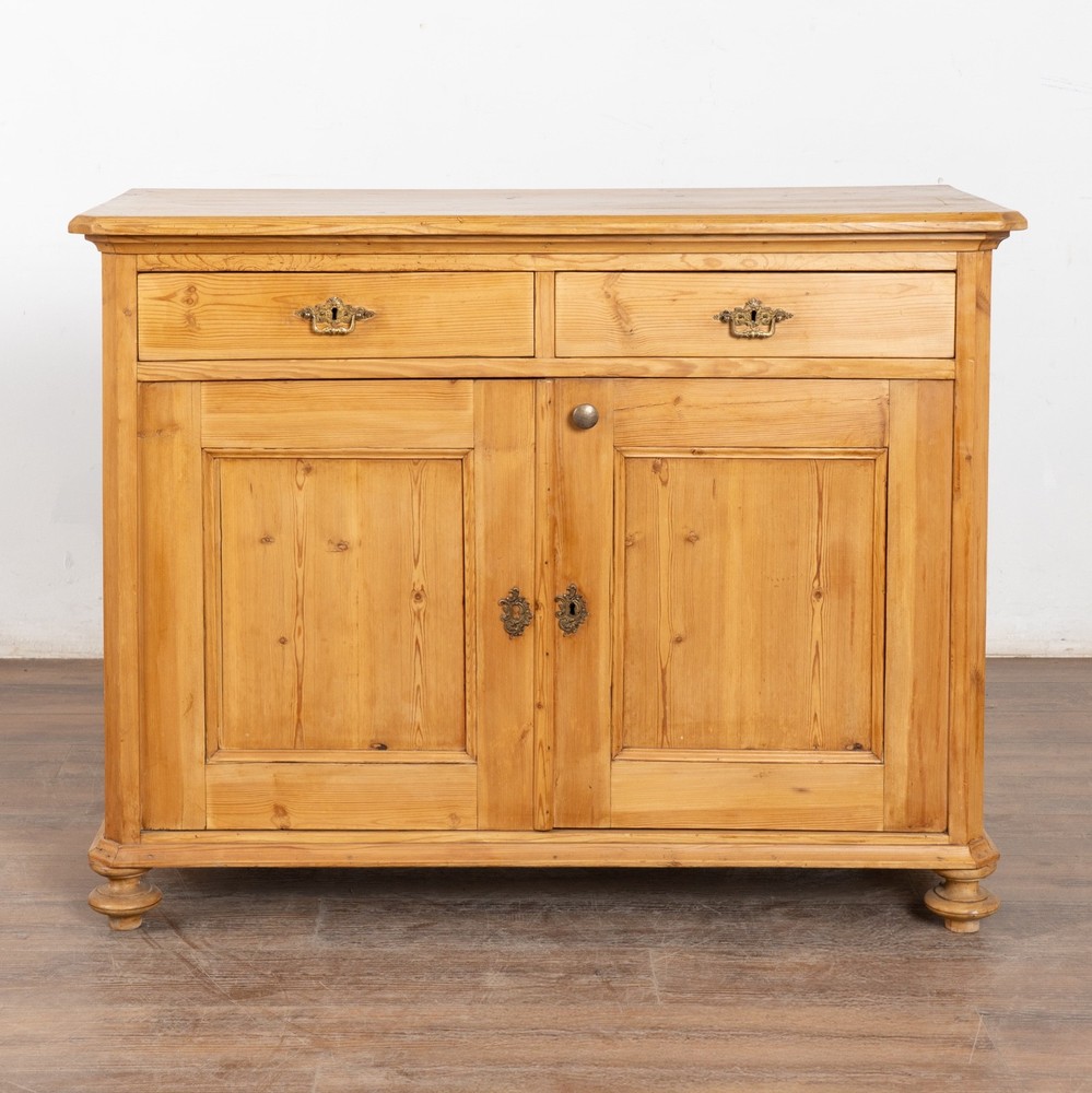 19th Century Danish Pine Sideboard Cabinet