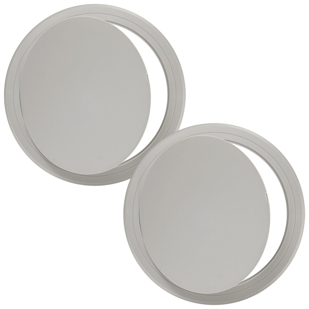 2-Pack Access Panel for Drywall, 8x8 Inch Round Plastic Removable [Gray]