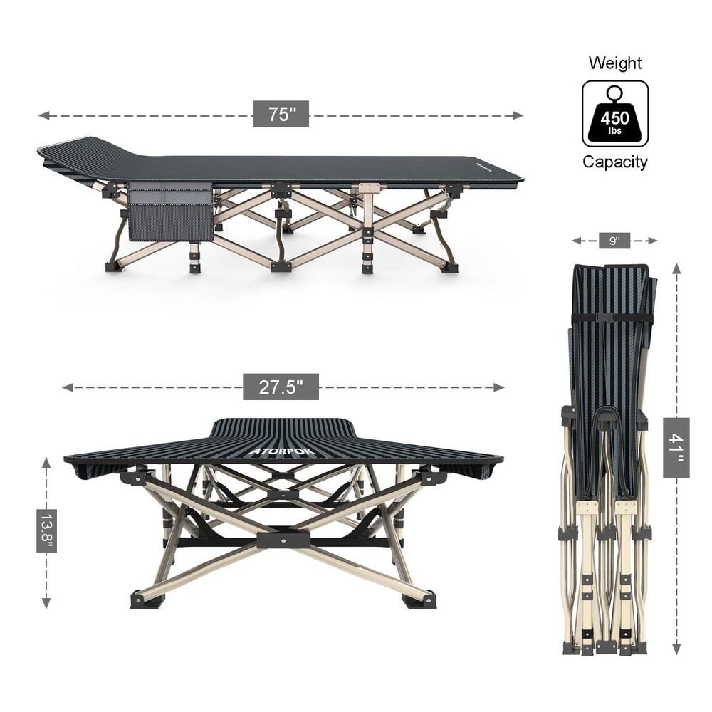 Camping Cot for Adults Comfortable, Tent Folding Cot for Sleeping, Lightweigh...