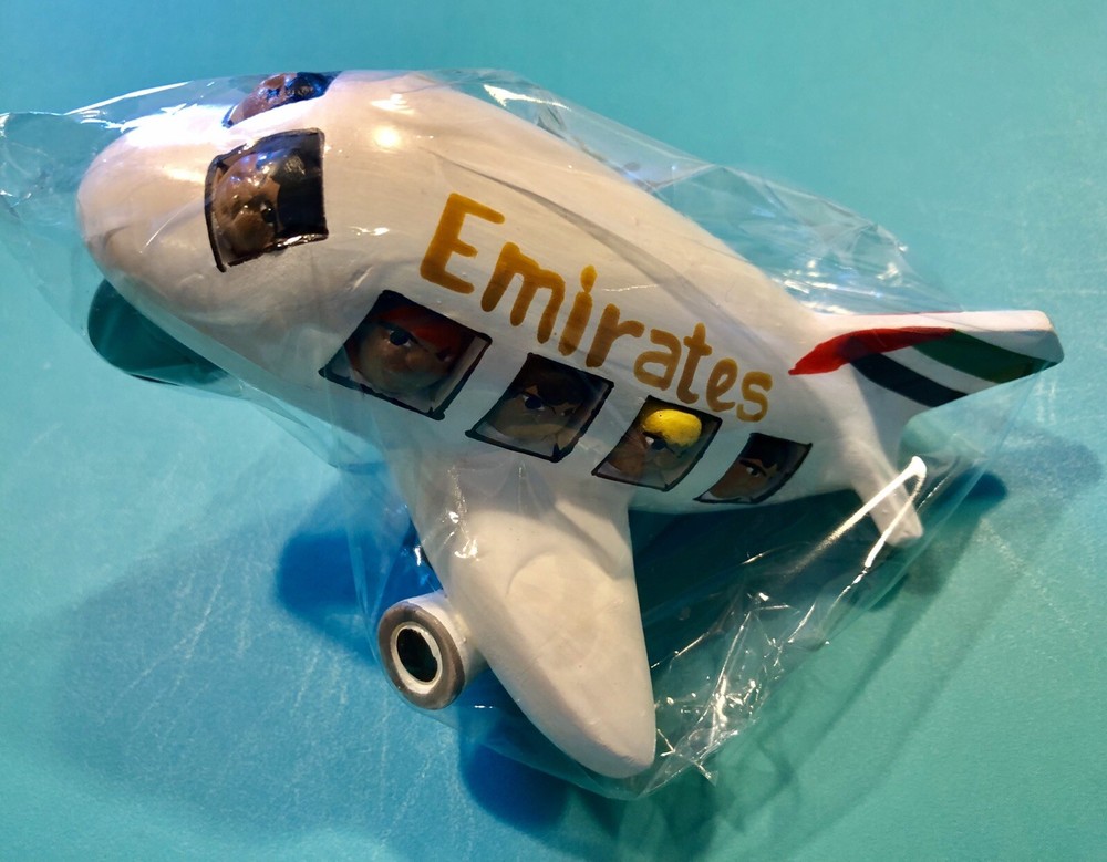 EMIRATES AIRWAYS HAND PAINTED CERAMIC PLANE