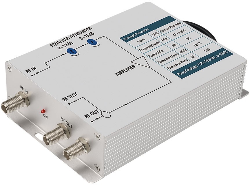 Premium RF Coax TV Amplifier 30dB Boost For Modulators Demodulators Max 500FT