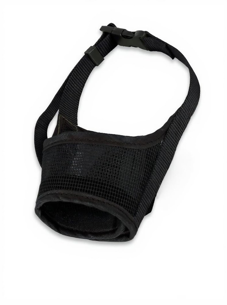 Dog Muzzle Soft Air Mesh for Medium Large Dogs, Medium, Black