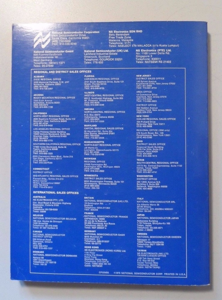 1975 National Semiconductor Interface Integrated Circuits Book