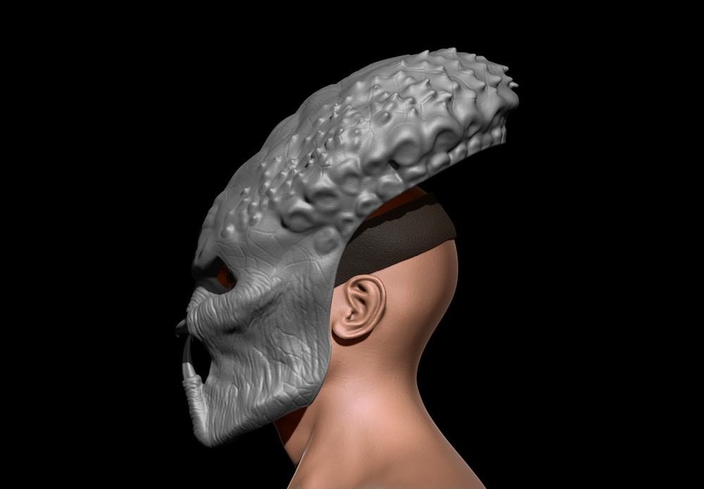 Predator Mask Face Jungle Hunter 1987 scale 1:1 File STL - OBJ for 3D Printing
